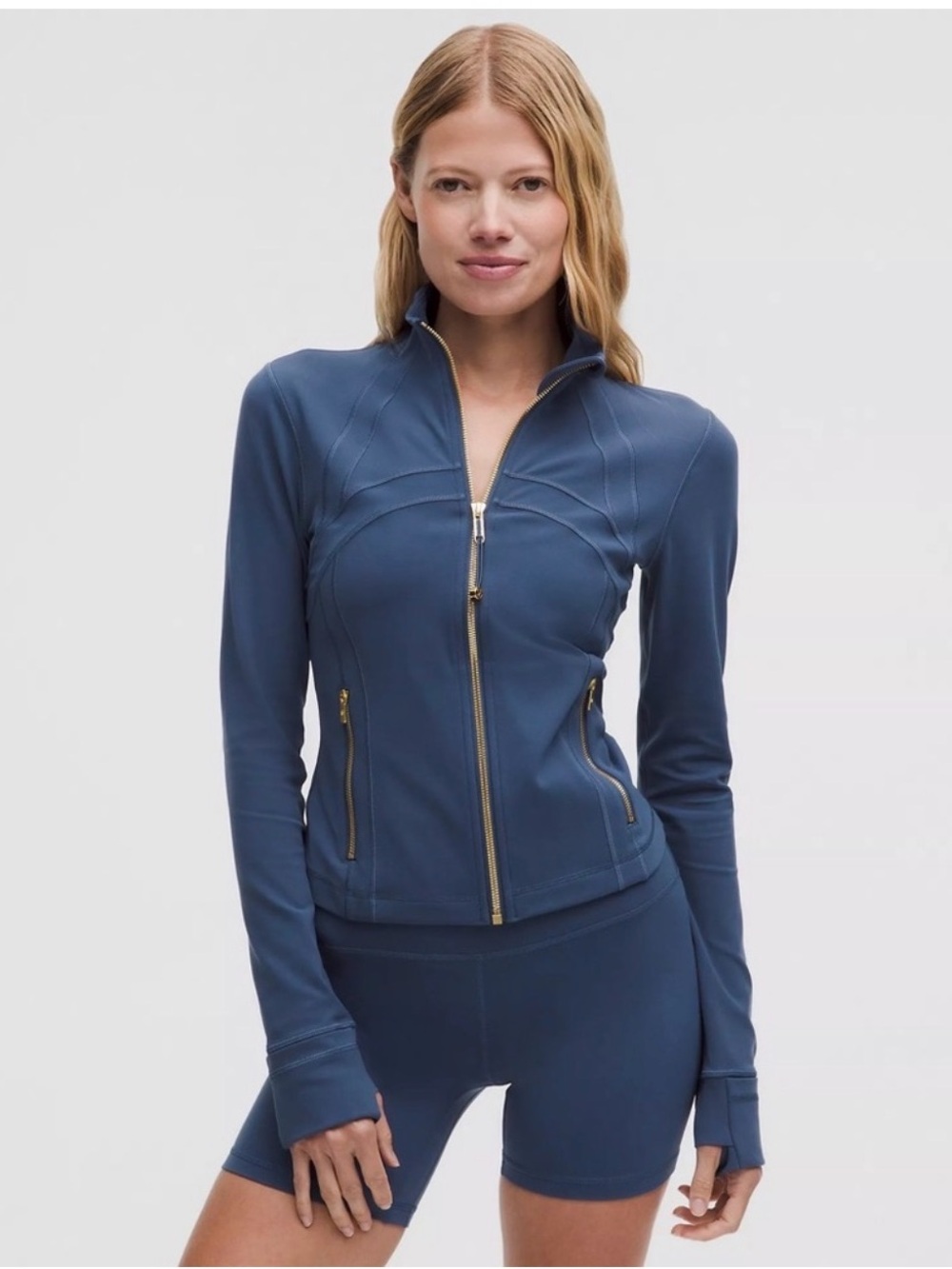 lululemon athletica Twill Blue Sculpted Zip Jacket
